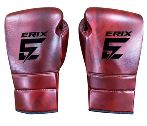 ถุงมือชกมวยหนังแท้ Erix คุณภาพเยี่ยม ระดับมืออาชีพ ป้องกันการลื่น ด้านหลังแบบผูกเชือก สำหรับการฝึกซ้อมและการต่อสู้ประสิทธิภาพสูง - Product Image 2