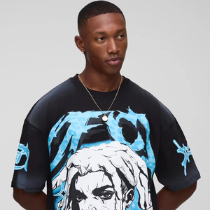 mens oversized boxy fit t shirt drop shoulder loose fit heavy cotton streetwear blank tshirt custom logo supplier - Product Image 6