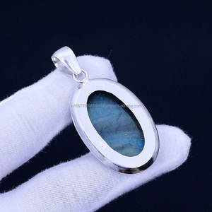 Colgante de piedras preciosas antiguas de Plata de Ley 925, colgante de piedra lunar de diseñador con chapado en rodio, colgantes de lujo, joyería - Product Image 3