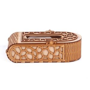 Wooden Tissue Box Portable Tissue Holder Classic Style Decorative Napkin <b>Case</b> for Home Hotel - Product Image 5