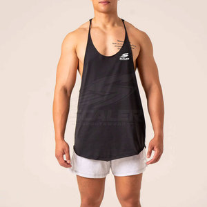 Classic Cotton <b>Men</b> Gym <b>Singlet</b> Sleeveless Breathable Quick-Dry 220g Training Top <b>for</b> Bodybuilding Fitness Running Sports Regular - Product Image 4