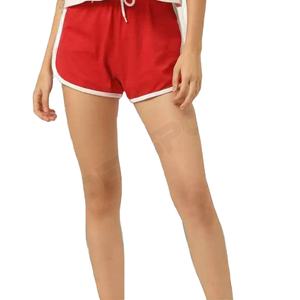 Pantalones cortos de gimnasio de algodón 100% para mujer, pantalones cortos de entrenamiento de ajuste regular con logotipo personalizable y patrón de color, pantalones cortos para mujer - Product Image 6