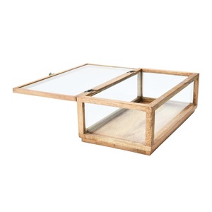 Modern Glass And Wood Organizer <b>Box</b> Perfect For Display Storage And Gifting Helps Organize Jewelry Watches And Accessories - Product Image 2