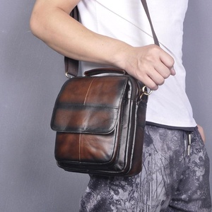 Bolso de Pecho de Cuero Genuino para Hombre, Bolso Bandolera Ligero con Forro de Nailon Clásico, Casual y de Lujo - Product Image 3