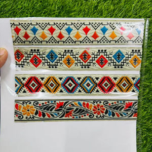 Ribete de Encaje Jacquard con Diseño Floral para Vestido de Novia, Decoración de Saree, Fabricante Textil de Alta Calidad, Venta al Por Mayor, Exportación - Product Image 4