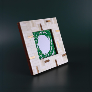 FAIZA CRAFT - Marco de Fotos Vertical Cuadrado Hecho a Mano con Incrustaciones de MDF y Hueso, con Impresión UV Personalizada Resistente al Agua, Decoración para el Hogar - Product Image 4