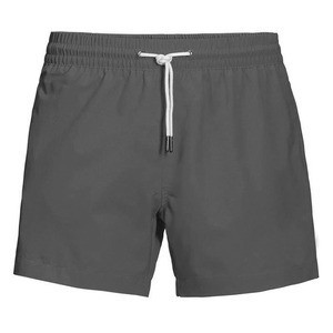 Short de bain homme 2026 vert uni à séchage rapide avec cordon de serrage à la taille, taille mi-haute, décontracté, en tissu tissé 100 % polyester, logo personnalisé - Product Image 5