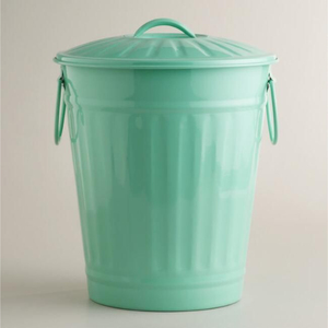 Poubelle en métal blanc de qualité supérieure avec couvercle et poignées, en acier, pour la maison, la cuisine, le bureau et la salle de bain, au prix le plus bas - Product Image 3