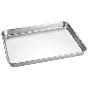 Plat à pâtisserie élégant en acier inoxydable avec revêtement multicouche pour une préparation pratique des desserts faits maison, intérieur spacieux et lisse - Product Image 1