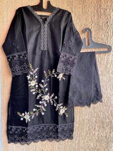 Elegante XL 42 Seda Paquistaní Shalwar Kameez Traje Estirable Algodón Fondo Pesado Organza Dupatta Elegante Ropa India - Product Image 2