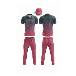 Personalized <b>Cricket</b> Uniform Sublimation Printed Team <b>Kit</b>| Men Women Youth <b>Cricket</b> Wears Polo Shirt and Trouser <b>Full</b> Team Outfit - Product Image 1