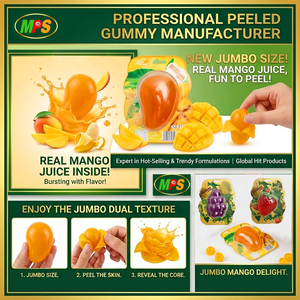 Fabricant de bonbons géants à peler |   Gommes à mâcher en forme de mangue 3D, vraies, à peler, pour distributeur - Product Image 2