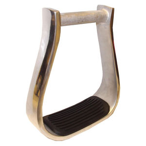 SHER SONS SPORTS SSS-WS-4203 Estribos de Alta Calidad para Caballos Western, Acero Suave, Acero Inoxidable, Acabado Cromado, Equipo de Equitación - Product Image 1