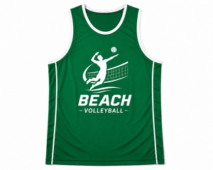 Conjunto de Camiseta de Voleibol de Playa sin Mangas con Estampado de Corazón, Cuello Redondo, Impresión por Transferencia de Calor, Malla Transpirable, Uniforme que Absorbe la Humedad - Product Image 1