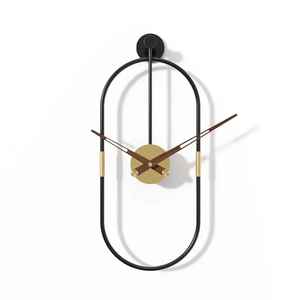 Premium Gold <b>Wall</b> <b>Clock</b> Modern Architectural Design Metal Frame Silent Quartz Movement for High End Interior Design <b>Wall</b> <b>Decor</b> - Product Image 6
