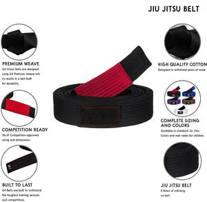 Venta Directa de Fábrica, Cinturón de Artes Marciales de Taekwondo, Karate, Judo, Jiu Jitsu Brasileño, Bjj, con Logotipo Personalizado Bordado - Product Image 6