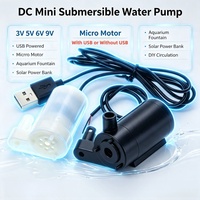 FYX Mini-Tauchpumpe DC 3V 5V 6V 9V Mikromotor Aquarium Springbrunnen Solar USB Powerbank Umwälzpumpe DIY