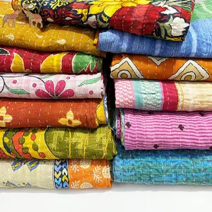 Kantha Quilt vintage kantha blanket handmade wholesale vintage lot Queen king wholesale