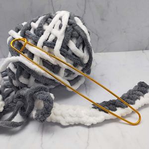 ชุดนิรภัยสำหรับยึดตะเข็บถักนิตติ้งทำจากอลูมิเนียมอัลลอยด์ตัวยึดเส้นด้ายยาว19ซม. สำหรับงานฝีมือสิ่งทอและผ้าโครเชต์ - Product Image 2