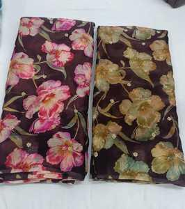 ผ้าไหมพิมพ์ลายปัก น้ำหนัก 60 กรัมต่อตารางเมตร กว้าง 44 นิ้ว - Product Image 1