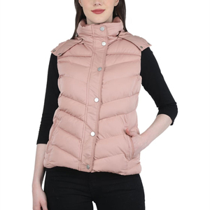 Women Puffer Vest <b>Quilted</b> Windproof <b>Waistcoat</b> Stand Collar Zipper Front Lightweight Autumn Streetwear Outerwear - Product Image 1