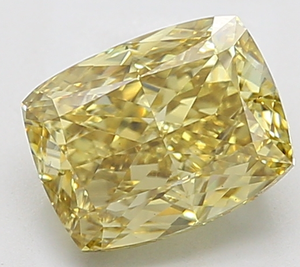 Diamant taillé en coussin de qualité supérieure, 3,50-4,00 carats, jaune fantaisie VS1, pierre naturelle lâche, idéal pour la création de bijoux fins et élégants - Product Image 1