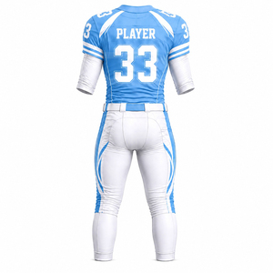Conjunto de Pantalones y Camiseta de Fútbol Americano Personalizados con Estampado Sólido, Tela Elástica Transpirable, Uniforme de Equipo Juvenil y Adulto para Verano, Venta al Por Mayor - Product Image 3