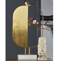 Escultura Abstracta Elevada de Latón y Aluminio, Arte Decorativo Metálico, Estatua Decorativa, Figura Metálica para Hotel, Decoración de Mesa para el Hogar