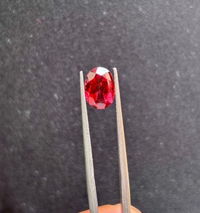 Natural Red Garnet January Birthstone IGI Certified Oval Cut 5x7-8x10mm Loose Gemstone AA Quality Color Play Luxury Jewelry - Product Image 4