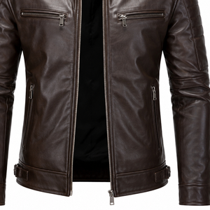 Wholesale Fashion OEM ODM <b>Leather</b> Garment Manufacturer Premium Genuine <b>Leather</b> <b>Jackets</b> Custom Private Label Outerwear Supplier - Product Image 4