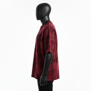 Camiseta de hombre extragrande, corte holgado, algodón, estampado gráfico por sublimación, logotipo personalizado, 100% algodón, camiseta para hombre, corte holgado, estampada - Product Image 3