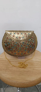 Custom Made Waterproof Metal Mosaic Bags <b>Clutches</b> Button Closure Shimmering Artful Patterns Elegant Modern Fashion Style Chic - Product Image 3