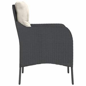 Set di 2 Sedie da Giardino in Rattan PE Nero con Coperture Rimovibili Standard - Product Image 6