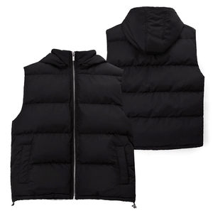 Adult Men's Winter Warm Breathable Windproof Casual Outer Wear Puffer <b>Vest</b> Brown Stand Collar Thick Fleece Lined Sleeveless - Product Image 3