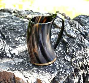 Taza Hecha a Mano de Cuerno de Búfalo/Buey/Vaca Vintage para el Hogar y el Vino - Product Image 5