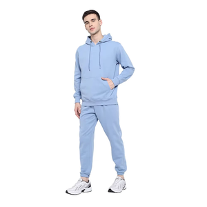 Ensembles deux pièces pour hommes de marques célèbres, survêtements à capuche, veste personnalisée, coupe ajustée, en Spandex/Coton avec empiècements latéraux, décontracté d'hiver - Product Image 2