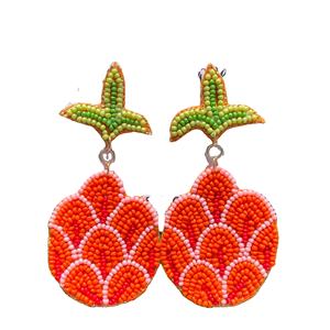 ต่างหูปักลายดอกทานตะวัน ต่างหูประดับลูกปัดหลากหลายแบบ ต่างหูสำหรับผู้หญิง เครื่องประดับงานเทศกาล ราคาดีที่สุด ต่างหูประดับลูกปัด - Product Image 1