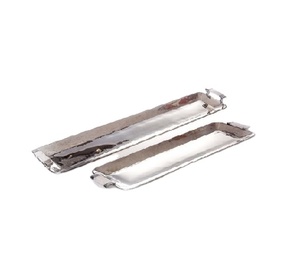 Venta caliente Bandeja de diseñador de metal de aluminio fundido para la venta Bandeja de servicio en relieve de oro de fundición de aluminio al por mayor de la India - Product Image 1