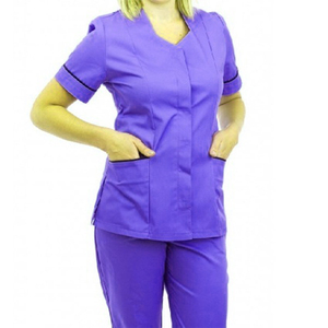 Tenues médicales pour femmes de haute qualité, ensemble de blouses d'infirmière à manches courtes, doux, extensible, anti-humidité, uniforme d'hôpital, plusieurs styles - Product Image 3