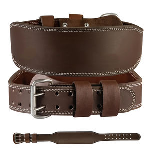 Ceinture de musculation en cuir de vachette respirante, légère et résistante de bonne qualité pour la musculation et l'entraînement de force - Product Image 1