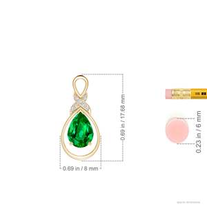 14K Solid Gold Natural Oval Emerald <b>Infinity</b> Pendant With Diamond X Motif Classic Fine Jewellery Anniversary Gift For Her 2026 - Product Image 2