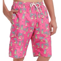 Shorts d'été en polyester ou nylon élastique, imprimé AOP, shorts de bain à séchage rapide, style décontracté, taille tissée avec cordon de serrage, en provenance du Bangladesh.