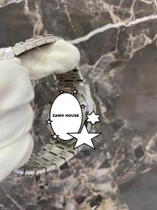 Reloj Mecánico ZAWO HOUSE, Completamente Cubierto de Diamantes Moissanite VVS1, de Lujo, en Acero Inoxidable, con Movimiento Japonés Automático - Product Image 5