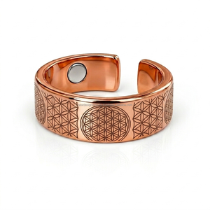 Joyería Devocional Bio Magnética al por Mayor • Anillo Unisex Ajustable con Mandala Esotérico - Product Image 2