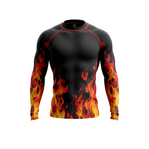 Men <b>Flame</b> Print Sleeveless Compression Rash Guard Swim <b>Shirt</b> Polyester/Nylon Eco-Friendly Quick Dry - Product Image 1