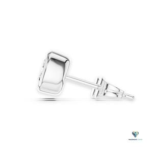 Ensemble de bijoux en or rose massif 14 carats avec pendentif et boucles d'oreilles en diamant de laboratoire taille coussin, 2,50 carats au total - Product Image 2