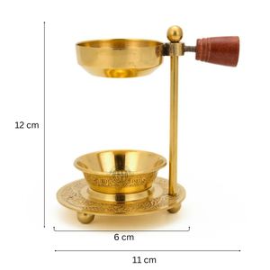 Quemador de Incienso Ajustable de Latón de Lujo, Soporte para Aromaterapia, Decoración para Mesa, Hogar, Meditación, Yoga, Sala de Pooja - Product Image 4