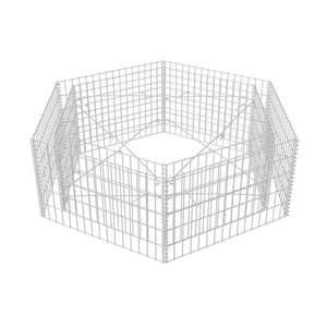 Jardinera Elevada Gabion de Acero Galvanizado Plateado 63x55.1x19.7 pulgadas para Macetas y Jardineras - Product Image 3