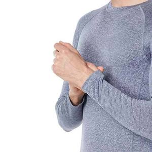 Men's XL Size <b>Thermal</b> Compression Athletic Workout Shirt Long Sleeve Breathable Lightweight Base Layer Solid Color Rash Washed - Product Image 4
