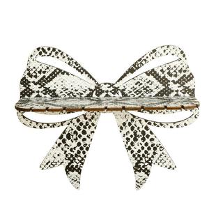 Étagère murale de luxe en forme de nœud, motif peau de serpent noir et blanc, pour l'affichage de cristaux, le rangement de bijoux et la décoration artistique moderne de la maison - Product Image 3